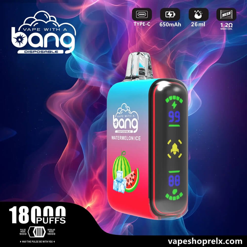 Bang Rocket 18000口一次性電子煙|可充電拋棄式霧化棒|多種口味|全新側面顯示-1 Bang Rocket 18000口一次性電子煙|可充電拋棄式霧化棒|多種口味|全新側面顯示-1